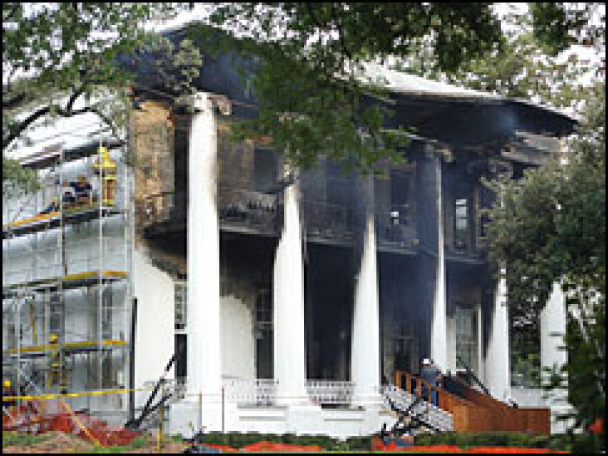 The Governor's Mansion after the June 8th Fire.