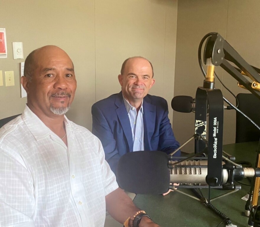 Ron Lovett, 1971 School 26 graduate, and Andrew N. Hart, CEO of The Oaks Academy.