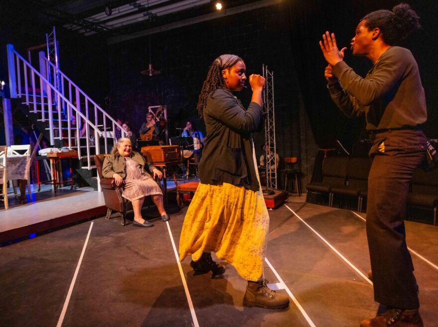 Anne Scurria, Kimstelle Merisma & Rodney Witherspoon II in GIRL FROM THE NORTH COUNTRY at Wilbury Theatre Group.