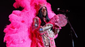 Big Chief Monk Boudreaux performs during The Musical Mojo of Dr. John: A Celebration of Mac & His Music at the Saenger Theatre on May 3, 2014 in New Orleans, La. (Skip Bolen/Getty Images for Blackbird Productions)