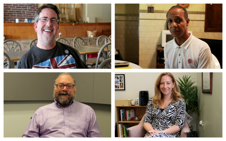 Clockwise from the upper left: John Powell, Greg Gibson, Amy Peach and George Lenard.