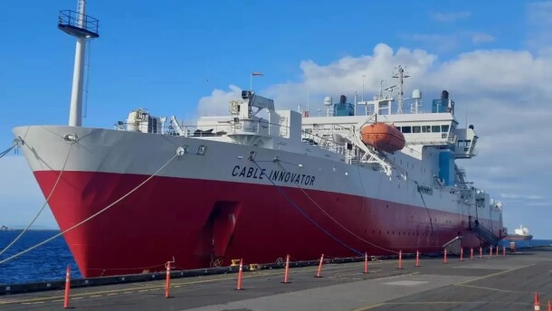 CS Cable Innovator docked in Port Angleas, WA, May 2022
