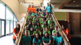 Your Life Your Story campers and mentors gather for a group photo at IUPUI.