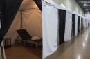 An alternate care facility at Freeman Coliseum.