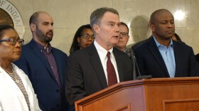 Indianapolis Mayor Joe Hogsett announces the closures of all Marion County schools on March 12, 2020.