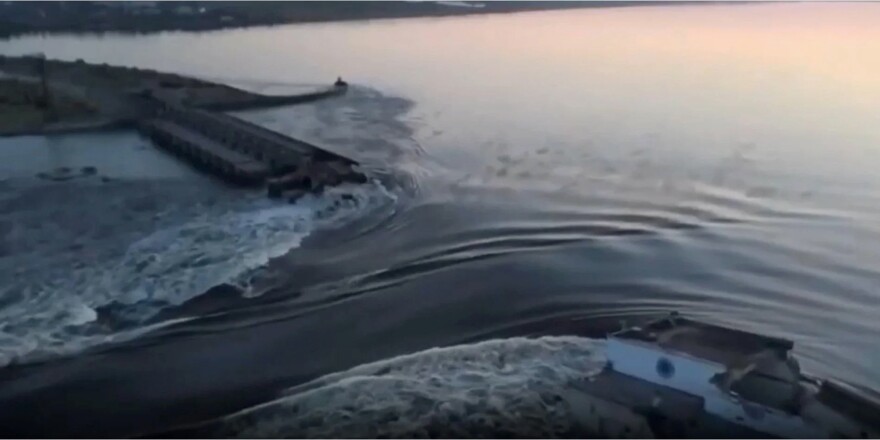 Ukraine blames Russia for blowing up a major southern dam | KOSU