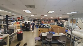 Inside the Kramden Institute warehouse in south Durham where computers and other electronics are refurbished.