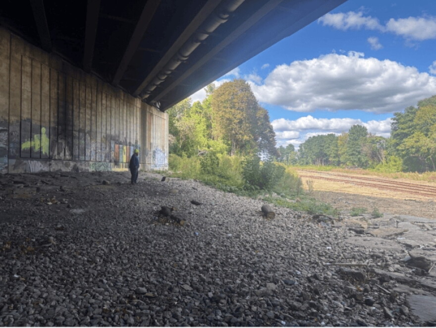 Water Street Bridge in Concord where Robert Gaynor was arrested for loitering.