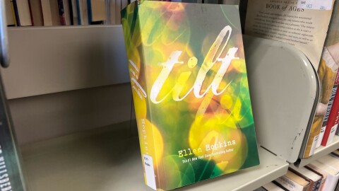 “Tilt” by Ellen Hopkins is one of 18 books banned statewide in Utah schools. But in a guidance change, students are once again allowed to bring their personal copies of these books to campus. July 28, 2025.