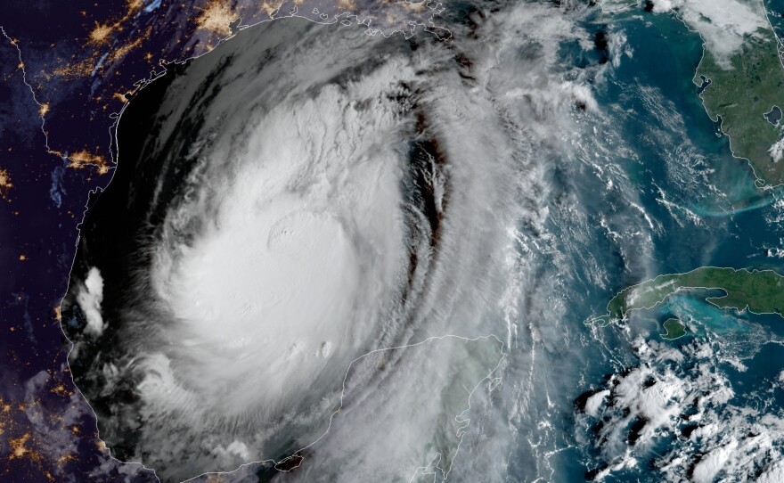 Hurricane Delta is relatively small, and despite being well-organized, it has not developed an eye, the National Hurricane Center says.