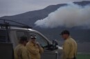 Firefighters gather near the Cottonwood Fire near Junction, Utah, on Friday, June 26, 2026. (AP Photo/Ty ONeil)