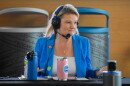 Kansas Governor candidate Cindy Holscher (D) speaks during a debate on KCUR's Up To Date on June 11, 2026.