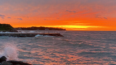 September sunset across Buzzards Bay