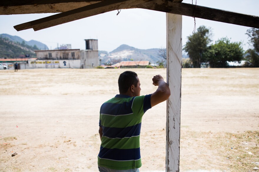 Juan, from El Salvador, was resting in a guesthouse in Gracias a Dios before beginning the trek through Mexico with his friend.