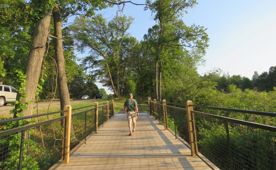 A path in Independence Oaks, one of the Oakland County parks in Michigan.