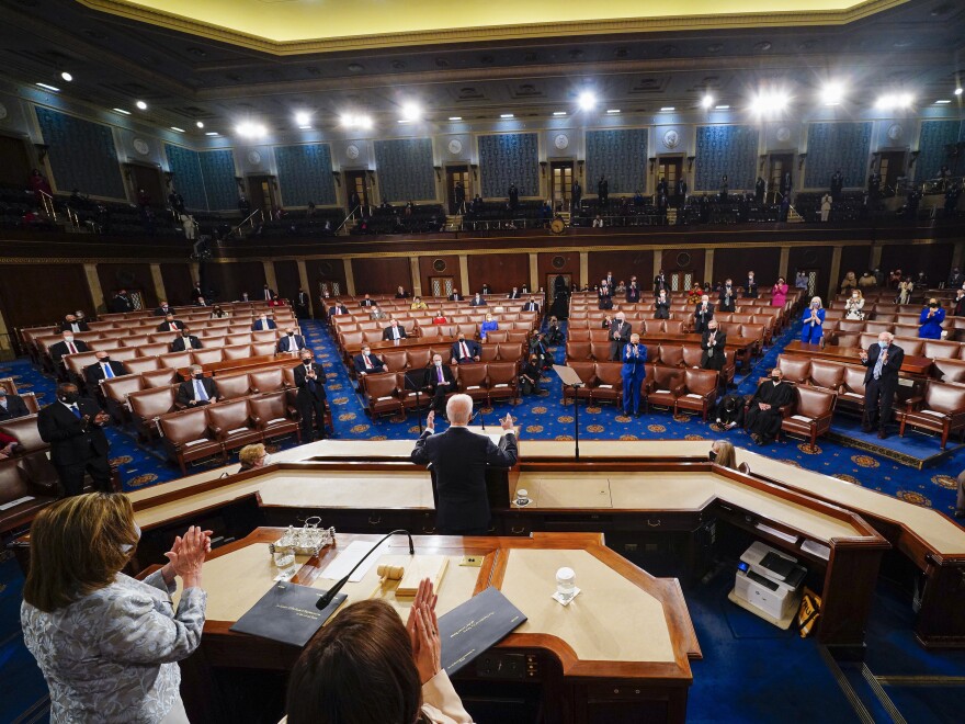 In non-pandemic times, a president addressing a joint session of Congress can expect an audience of roughly 1,600 people. For President Biden on Wednesday, the audience was closer to 200.