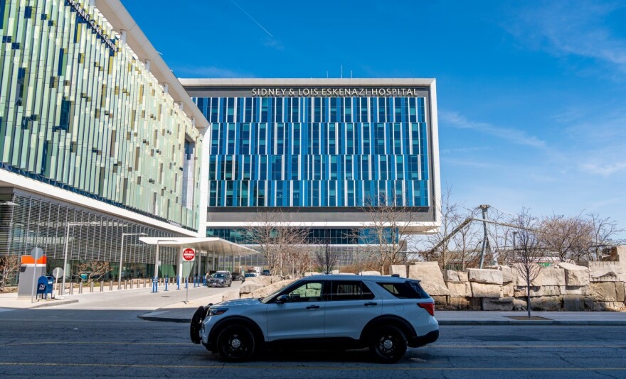 Sidney and Lois Eskenazi Hospital on March 24, 2026, in Indianapolis.
