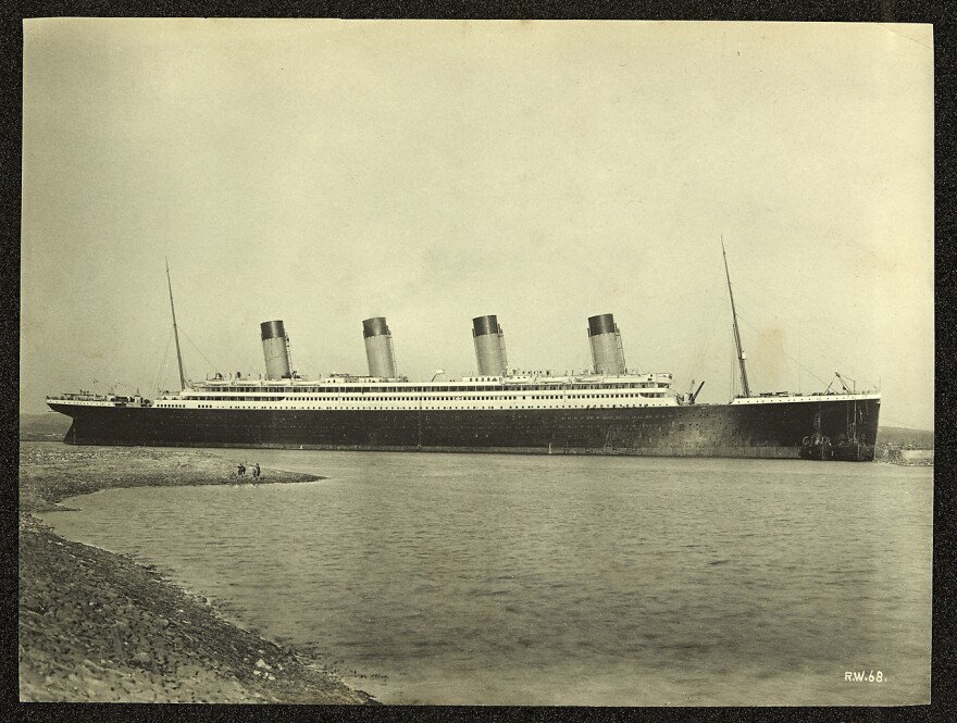 Titanic moored off the County Down coast. Credit: R. Welch/Flickr/Creative Commons