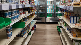 The food pantry offers canned and dry goods, as well as fresh produce, meat, and dairy.