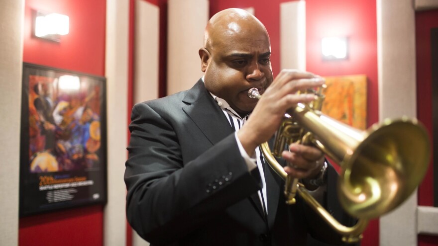 Terell Stafford performs in the KNKX Studios in 2016.