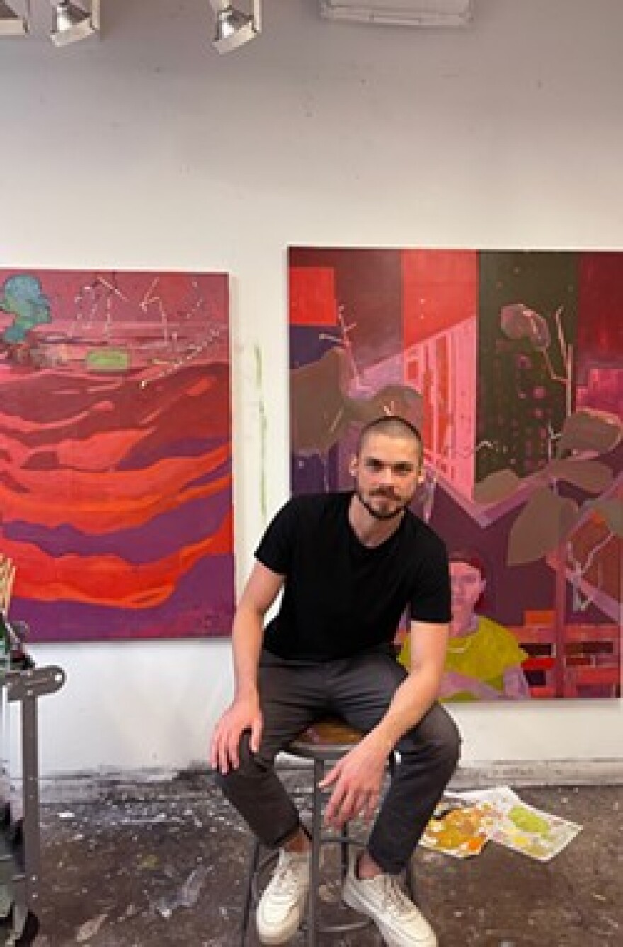 Brooklyn-based painter Dante Cannatella's solo show, "Nascent Digitalism," is on view at UUU Art Collective through Sept. 15.