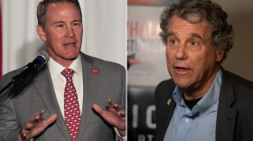 Republican Jon Husted (left) and Democrat Sherrod Brown.