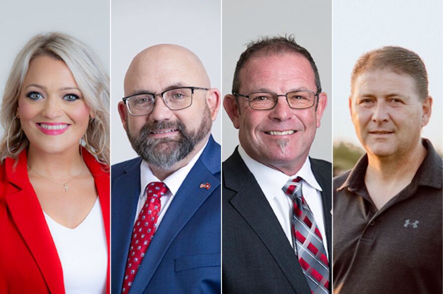 (From left): Nikki Phillips, Bill Teeter, Wes Freeman and Brent Boland are the four Republicans seeking to fill the Arkansas House District 44 vacancy following Rep. Stan Berry’s death in March.