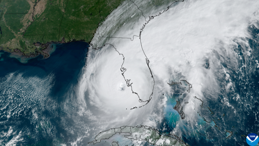 NOAA’s GOES satellite captures Hurricane Ian as it made landfall in Southwest Florida in 2022.