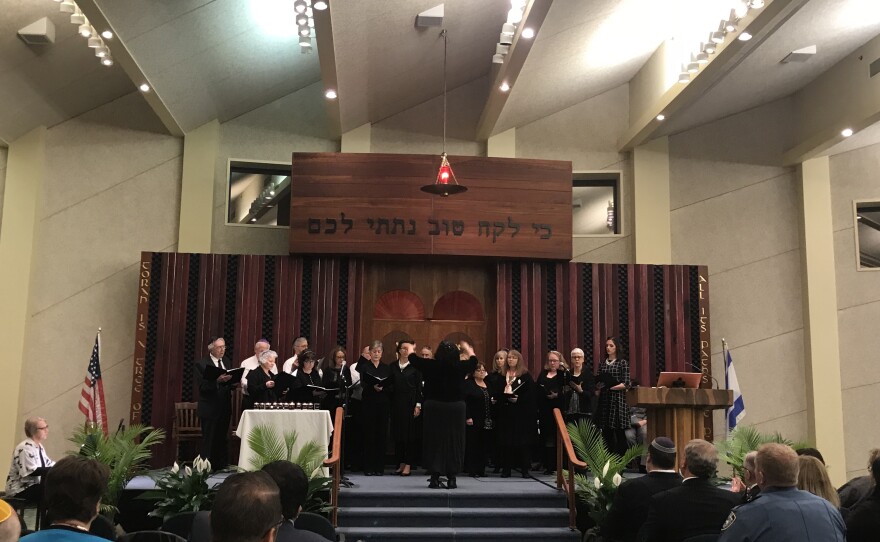 The Dayton Jewish Chorale performing at Temple Israel in Dayton at a memorial service to honor the victims of last week’s mass shooting in Pittsburgh.