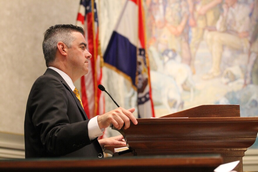 Senate President Pro Tem Tom Dempsey, R-St. Charles, presides over the Missouri Senate on Wednesday. Dempsey missed the final two days of session to attend his daughter's college graduation.