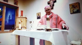 Bishop Warfel celebrated mass via social media on Mar. 22, 2020. 