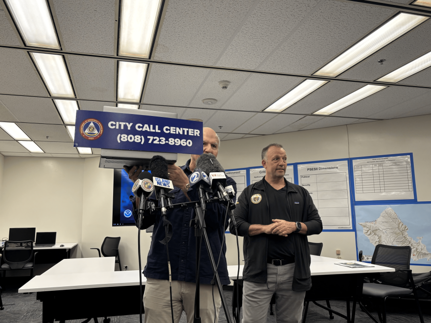 Honolulu Mayor Rick Blangiardi and Governor Josh Green gave an update Sunday morning following the aftermath of storm damage from Lala.
