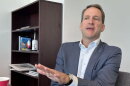 Congressman Jim Himes briefing reporters at his office in Stamford on Oct. 7, 2026.