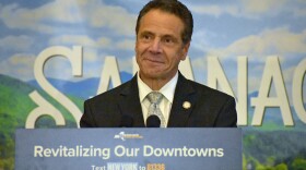 Governor Andrew Cuomo speaking in Saranac Lake