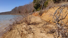Experts were documenting erosion along Lake Monroe's shoreline after unusually high water levels last winter.