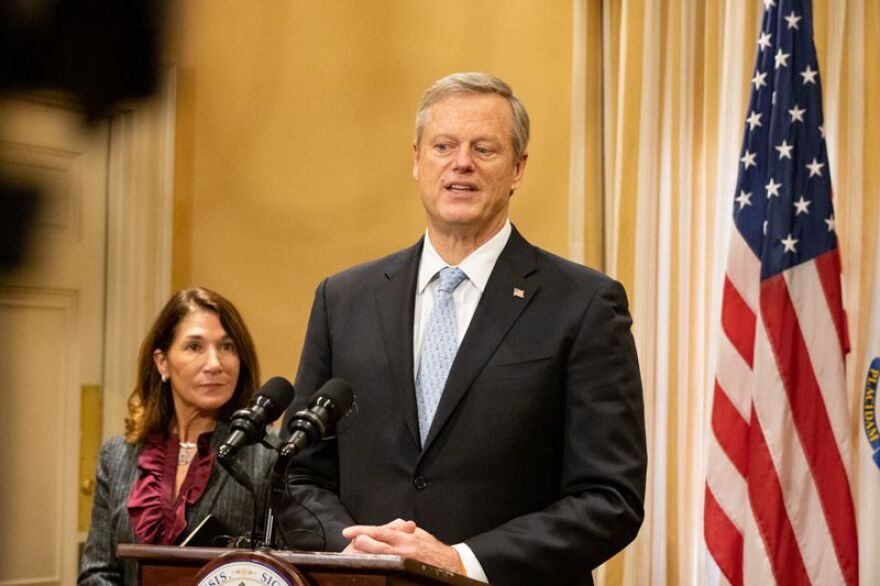 Massachusetts Gov. Charlie Baker and Lt. Gov. Karyn Polito.