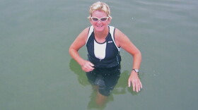 Janet Ohlsen, pictured here in 2009 after completing a triathalon, has battled depression, anxiety and bipolar disorder. After a long search for mental health care, Ohlsen found a psychotherapist with whom she clicked.