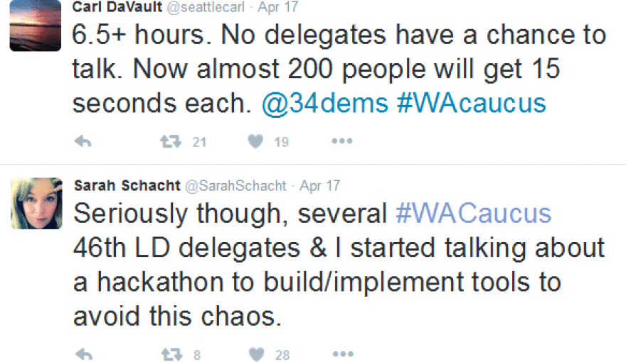 Sunday's legislative district caucus-goers were not impressed.