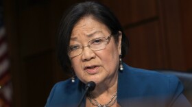 Sen. Mazie Hirono, D-Hawaii, speaks at the Senate Judiciary Committee confirmation hearing for Pam Bondi, President-elect Donald Trump's choice to lead the Justice Department as attorney general, at the Capitol in Washington, Wednesday, Jan. 15, 2025. (AP Photo/Ben Curtis)