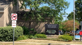 A sign outside the Virginia M. Tutt Branch advertises the Rainbow Family Storytime on June 29.