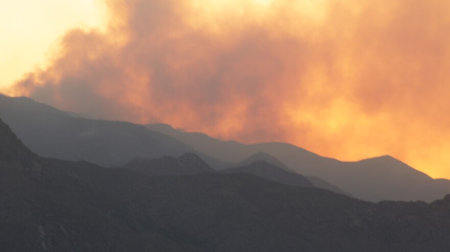 The fire as seen from Sunset Point Rest stop on Interstate 17, Sunday May 20, 2012