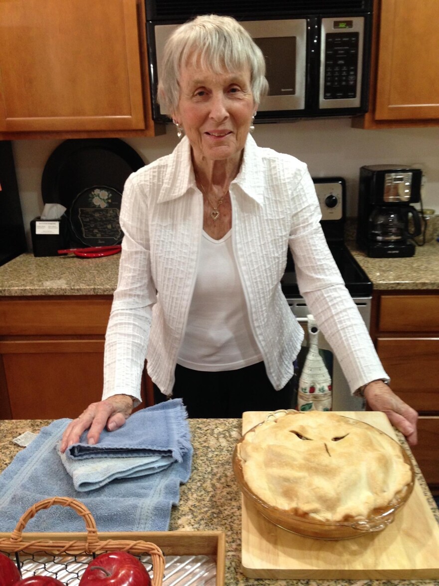 Evie Gregersen, who is in the late stages of Alzheimer's disease lives in a care facility near Des Moines, Iowa. Because of COVID-19, Evie's husband, Ken, can only see her a few times a week, when a nurse is able to connect them by Skype or Facebook.