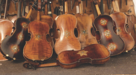 Violins of Hope Pittsburgh is holding an instrument drive with the Farina Foundation. These refurbished violins bear Star of David inlays.
