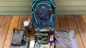 A go bag with supplies.