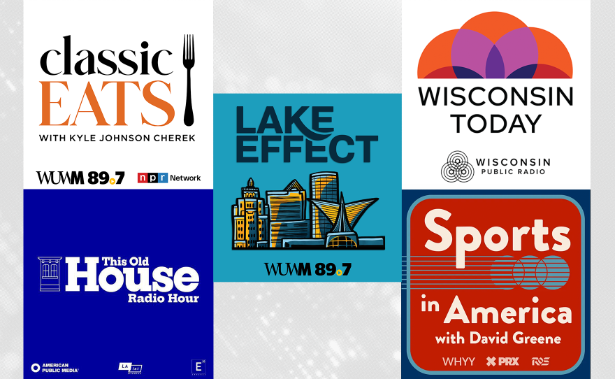 Logos for programs on WUWM's new schedule