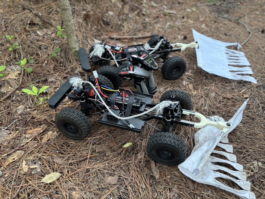 ODU 'TickBots' deployed on a neighborhood trail in Chesapeake on July 27, 2026.