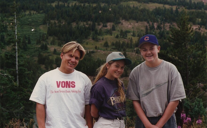 Sean Watkins, Sara Watkins and Chris Thile together in 1996.