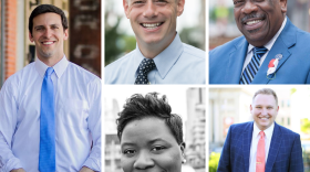 From left, council members P.G. Sittenfeld, Greg Landsman, Wendell Young, Tamaya Dennard, Chris Seelbach.