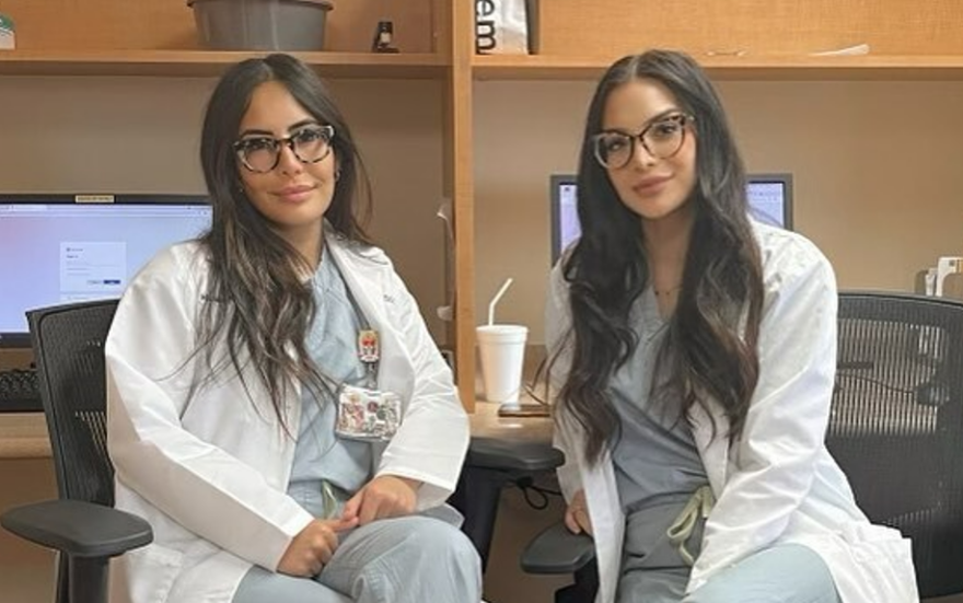 Lora Kawar and Amal Hadid in an MDHHS-sponsored post about COVID and flu vaccinations. 'COVID-19 is still a threat in our state and it is more important than ever to stay healthy and protect yourself against preventable illnesses.'