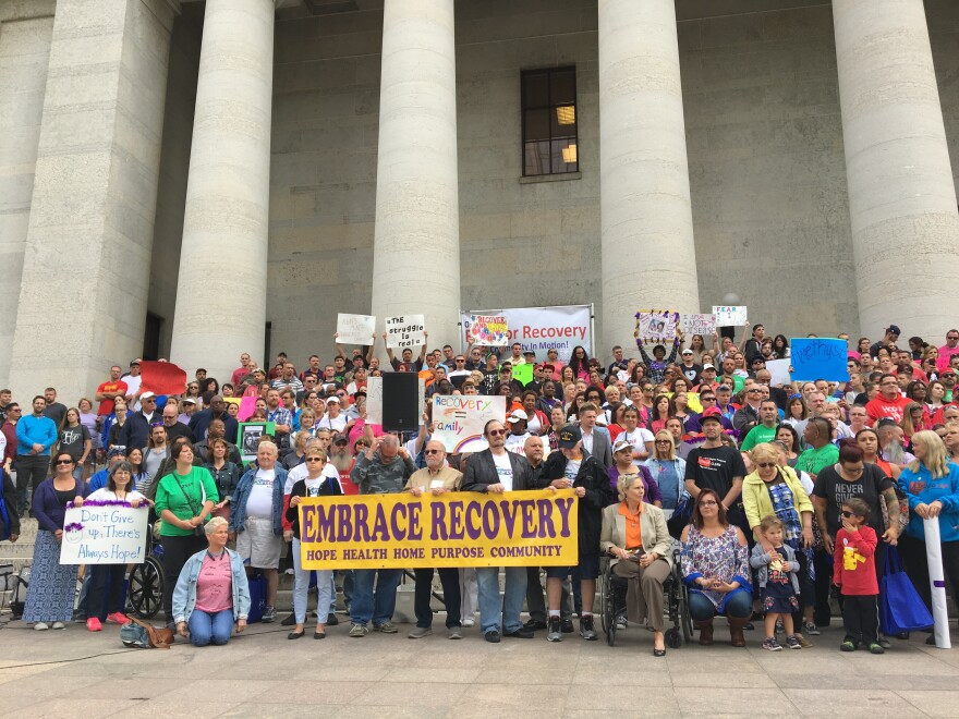 Every year hundreds of people gather at the Statehouse with family, friends and others who helped them for the Rally for Recovery.